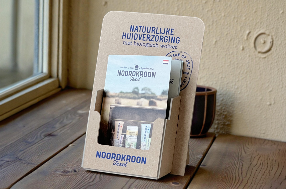 Massief kartonnen toonbank display met bedrukking