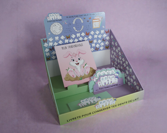 Toonbankdisplay van golfkarton voor boekjes