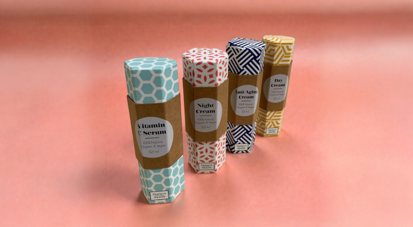 Bedrukte zeshoekige verpakking van vouwkarton