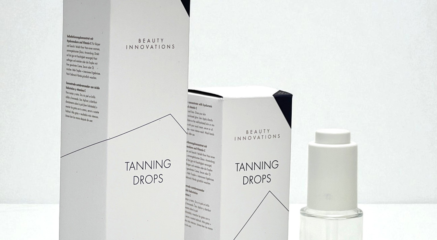 vouwkartonnen doosje voor tanning drops beauty product