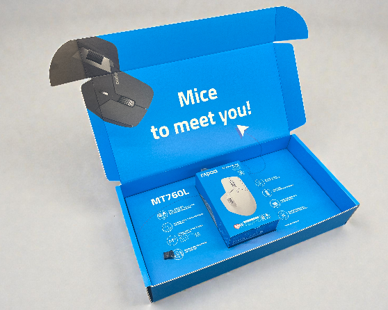 Bedrukte golfkartonnen verzenddoos voor computermuis