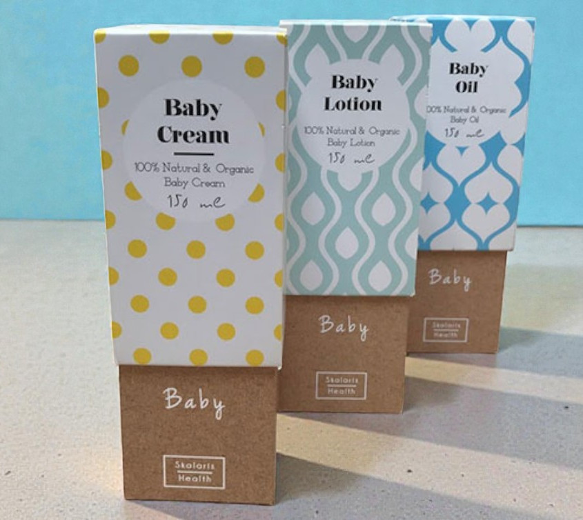 Bedrukte vouwkarton verpakking voor baby huidverzorging
